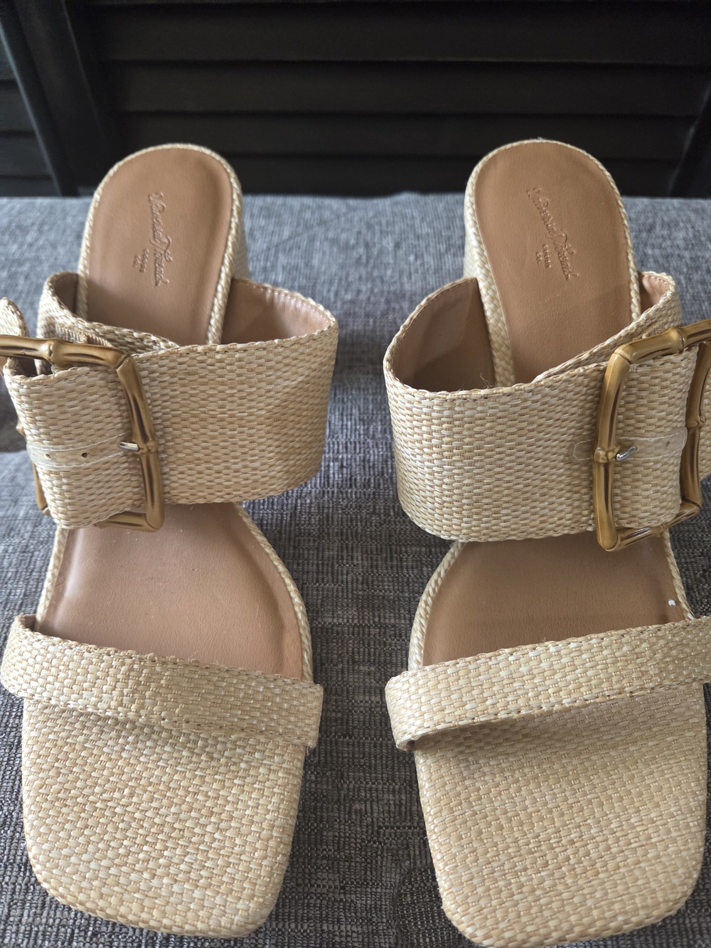 Universal Thread Womens Bristol Mule Heels Beige (Tan) Size 10 - Picture 3 of 10